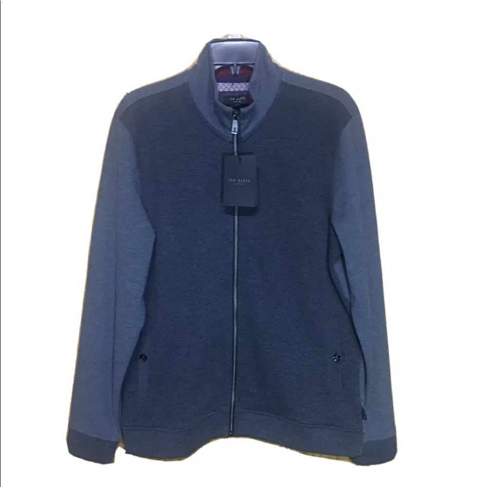 Ted Baker Mens London Bonfyre Slim Git Knit Jacket